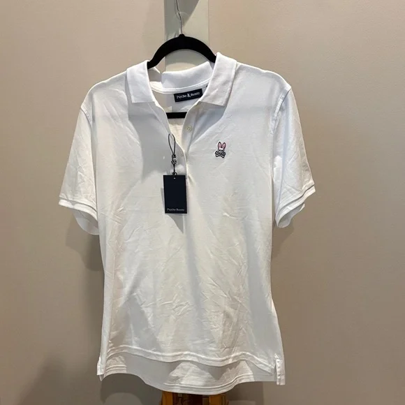 Psycho Bunny Classic White Polo Shirt - Picture 3 of 6
